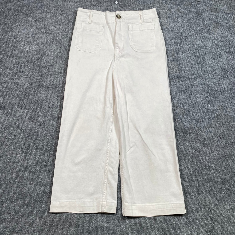 Maeve Cream Wide Leg Pants